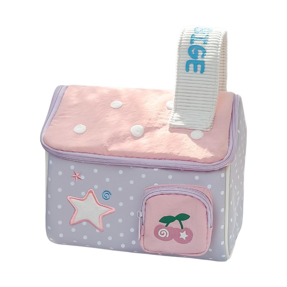House Shape Toiletry Bag Cloth Makeup Bag Cute Makeup Pouch Bathroom розовый