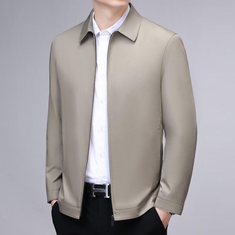 

ROMON Men s Business Casual Pure Cotton Lapel Jacket XL