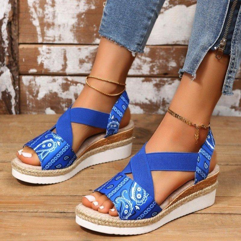 Summer Sandals Women 'S Shoes  Trend Wedge Platform Casual Flat Designer Elegant Party Heelssandalias De Tacon