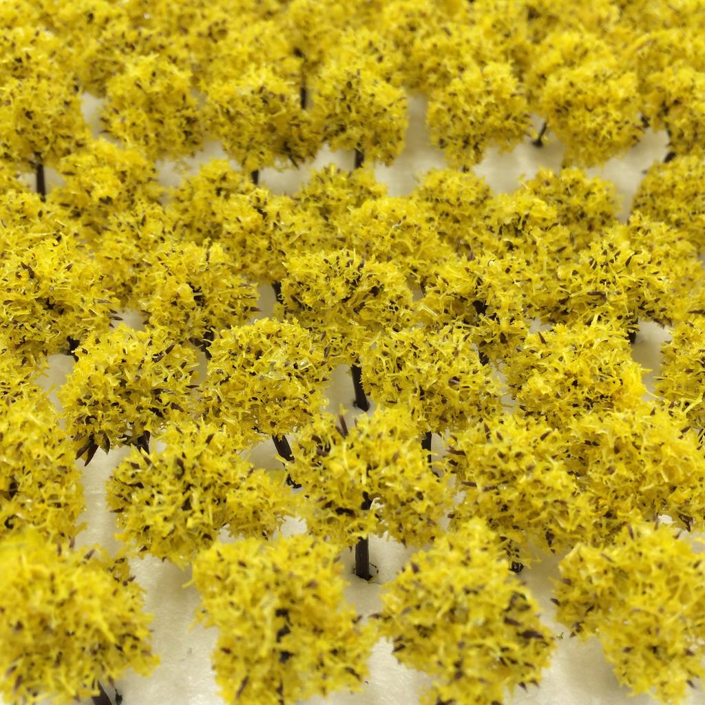 DauStage Forest for N Gauge and Architectural Available in 50 or 100 Colors 100 Trees, 3cm, Dioramas, Railways, Models, (16, Yellow, Pieces)