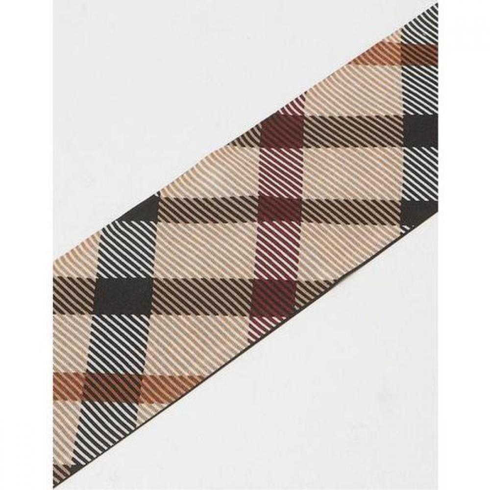 Daks Navy Check Print Silk Scarf Dcsc3f121n2