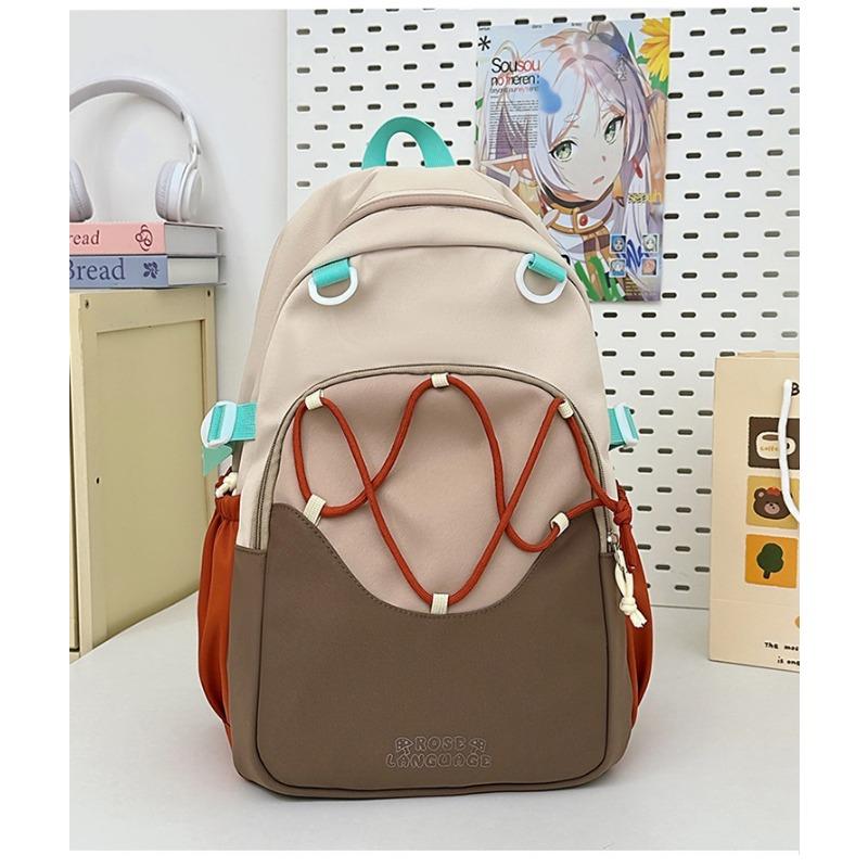 Korean Cute Schoolbag Female High capacity Junior and Senior High School Students' Schoolbags Leisure Joker Backpack Light Travel Backpack.