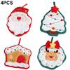 Christmas Towel Cute Christmas Atmosphere Practical Christmas Gift Comfortable Hand Towels Kitchen 4 Styles