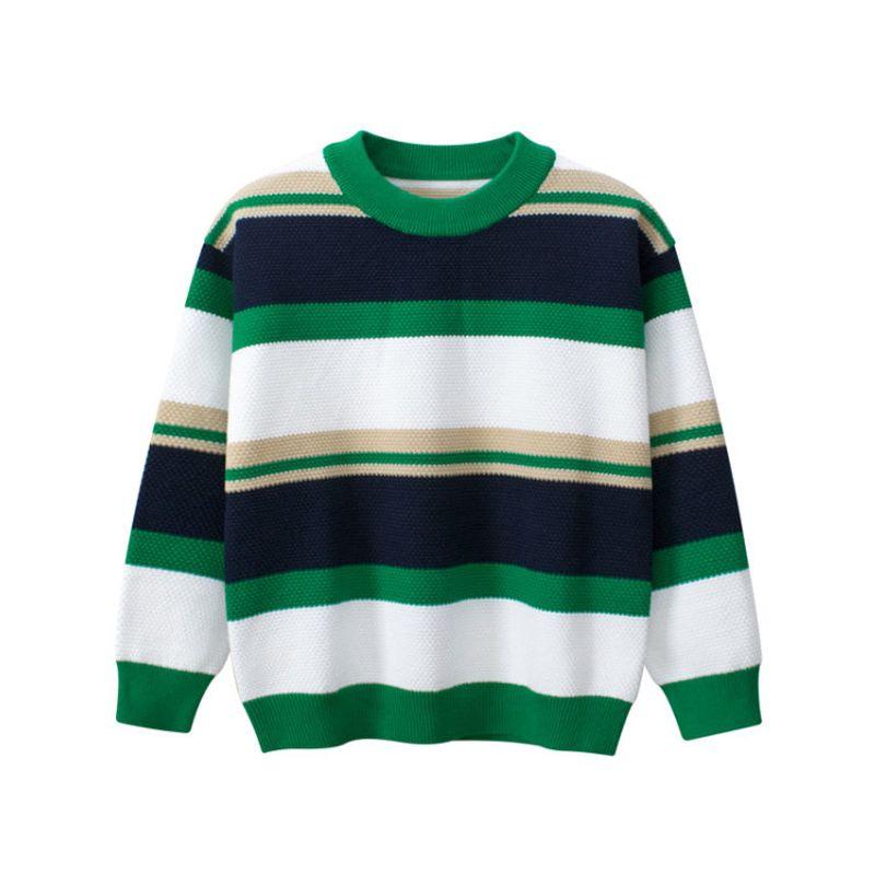Brand Foreign Trade Korean Male and Female Stripes Clothes Children's Clothing