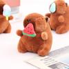 Creative Strawberry Watermelon Ice Cream Capybara Plush Toy Pendant Keychain For Kids Gift