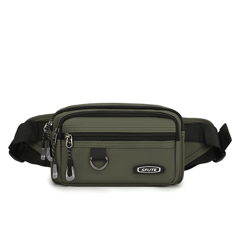 Men's Shoulder Crossbody Bag Multi-Layer Cash Register Waist Bag