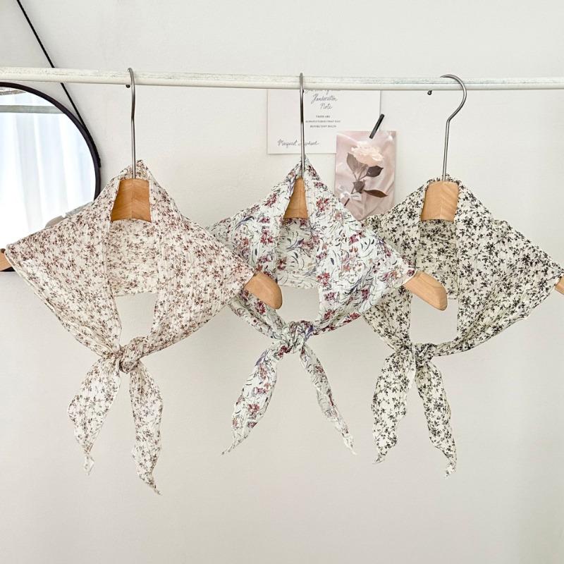 Silk scarf new atmosphere floral headscarf multi-functional decorative scarf small scarf waist rhombus silk scarf