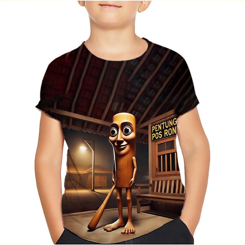 Tung Tung Tung Sahur Meme T-Shirts Bombardiro Crocodilo Kids Boys Girls Tee Tralalero Tralala Short Sleeve T Shirts Tops