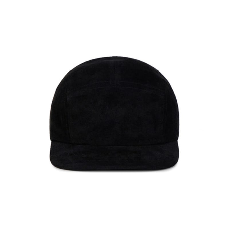 VARZAR VA Square Suede Camp Cap Black
