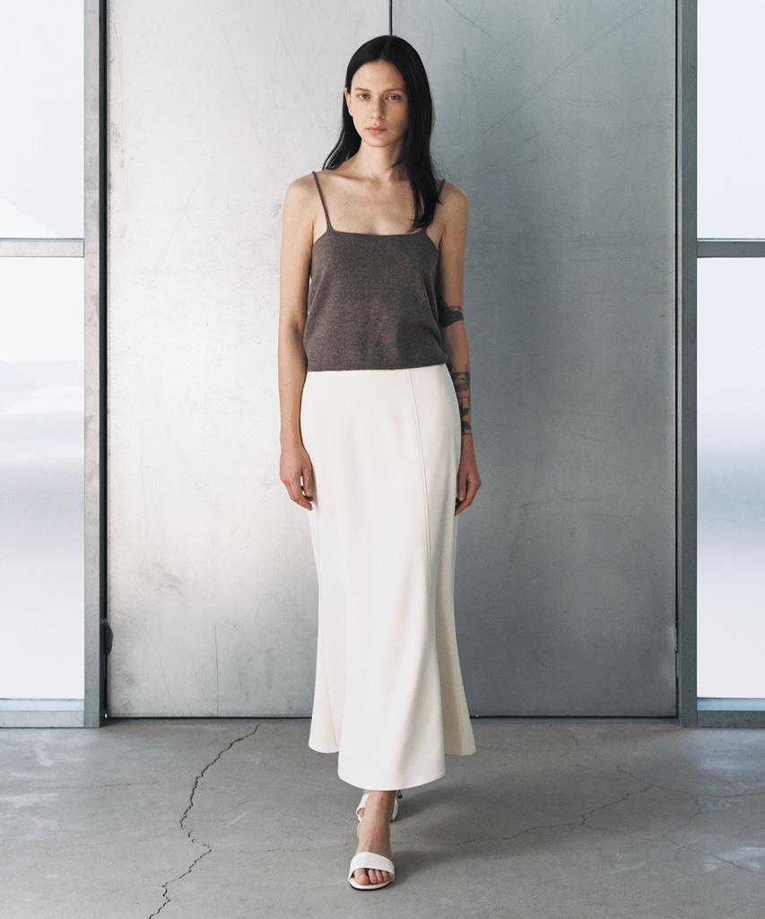 Aesmoeo Vera Mermaid Banding Skirt (Cream)