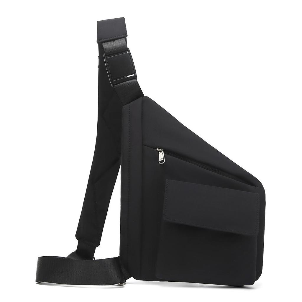 Men's Multifunctional Crossbody Triangle Bag - Casual Shoulder and Sports Chest Bag for Outdoor Cycling