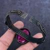 Red Jade Gemstone Handmade Copper Wire Wrap Cuff Bangle Adjustable ET-4975