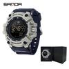 Sanda Multi-Function Smart Watch: Waterproof, Pedometer, Alarm Clock for Hiking & Sports - Unisex