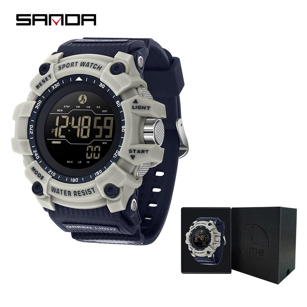 Sanda Unisex Multi-Function Smart Watch: Calorie Counter, Alarm, Pedometer, Mountaineering Sports Watch.