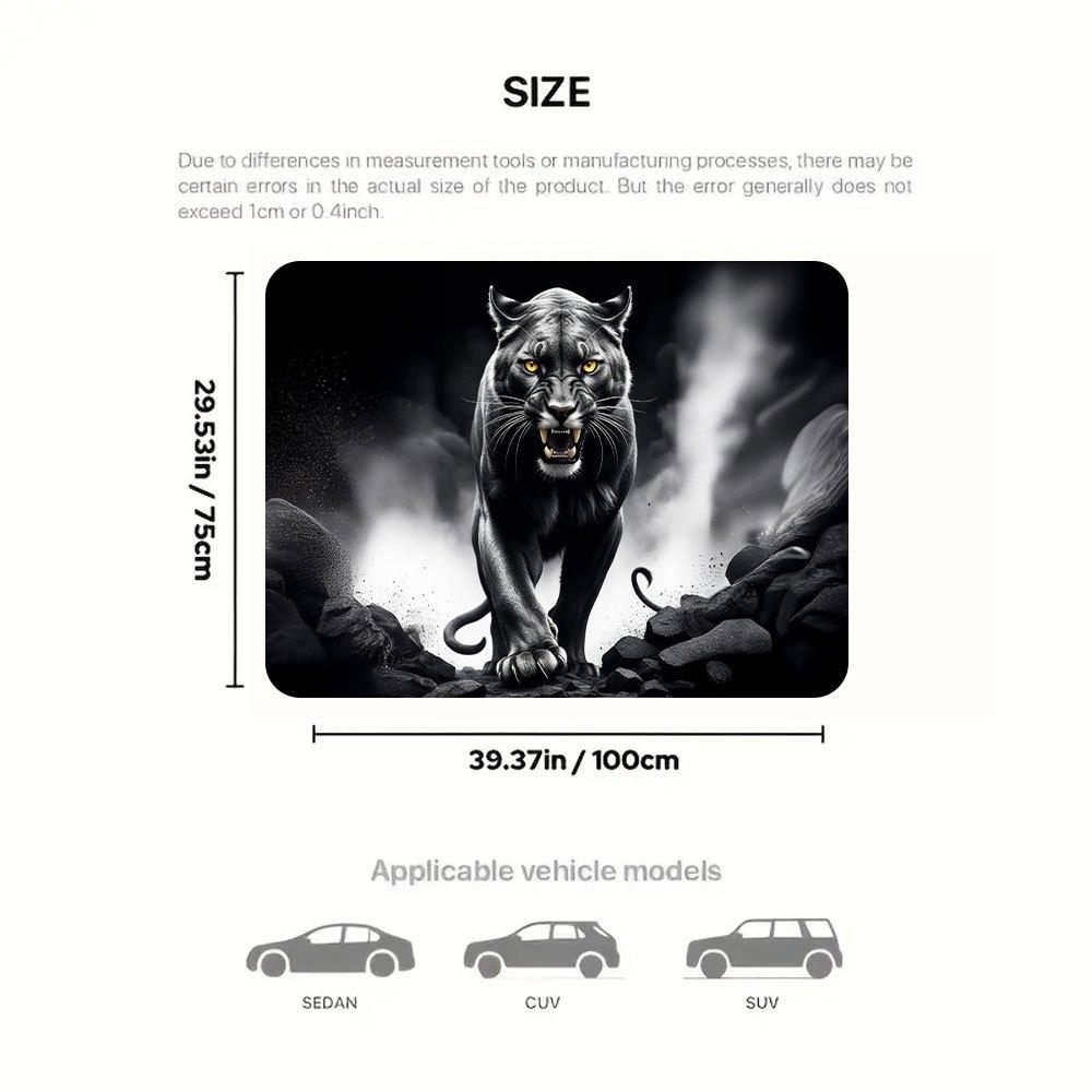 1Pcs Domineering Black Panther Car Trunk Mat with Anti Slip Cargo Liner Waterproof Rear Storage Protector Floor Mat for SUV Seda