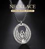 Dawapara Egyptian Mother Goddess Isis Amulet Pendants Hollow Vintage Talisman Necklace Stainless Steel Jewelry