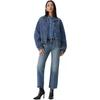 Giacca Levis Stile Americano Monocolore Spalla Cadente Manica Lunga Collo Corto Donna giacche 003NQ-0003