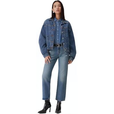 Giacca Levis Stile Americano Monocolore Spalla Cadente Manica Lunga Collo Corto Donna giacche 003NQ-0003