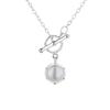 Light Luxury High-end Pearl Pendant Collarbone Chain French Retro OT Buckle Design Retro Style Necklace Women