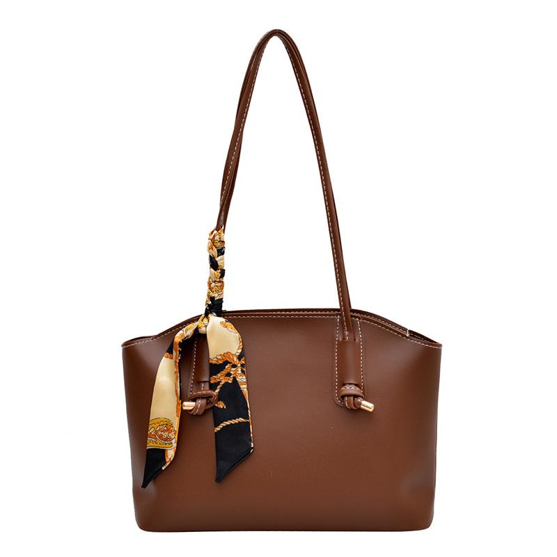 

Largecapacity tote bag, spring new shoulder bag, solid color women s bag, commuting to work, underarm bag, women s bag