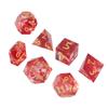 7pcs Resin Dice Set Different Polyhedral Shapes Clear Numbers Board Game Dices for Role Playing