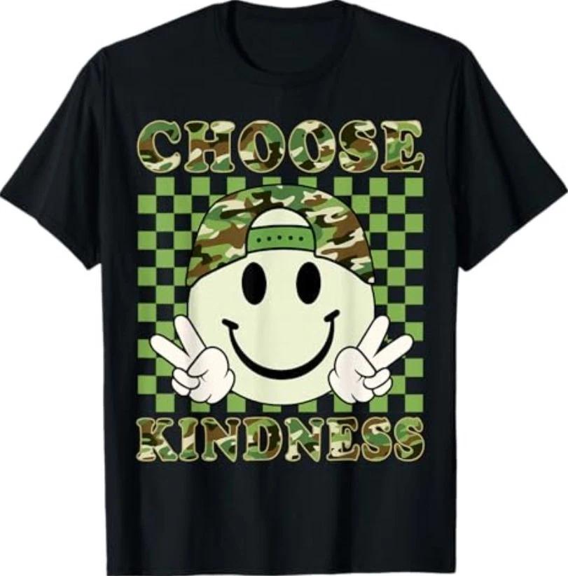 Choose Kindness Camo Be Kind Inspirational Positive T-Shirt 3XL