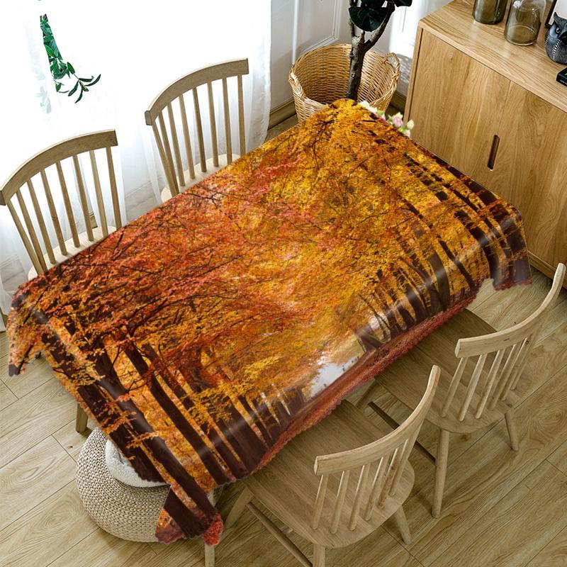 Mangrove Forest Tree Landscape Pattern Tablecloth Thicken Cotton Rectangular Round Table Cloth For Wedding Picnic Party