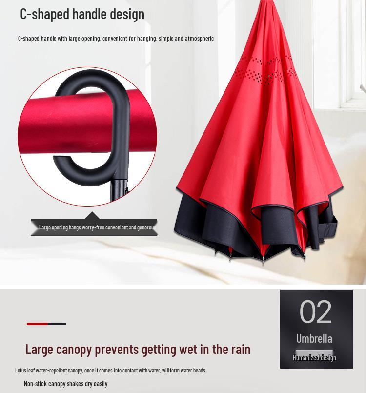 Hands-Free Automatic Double-Layer Car Umbrella for Two