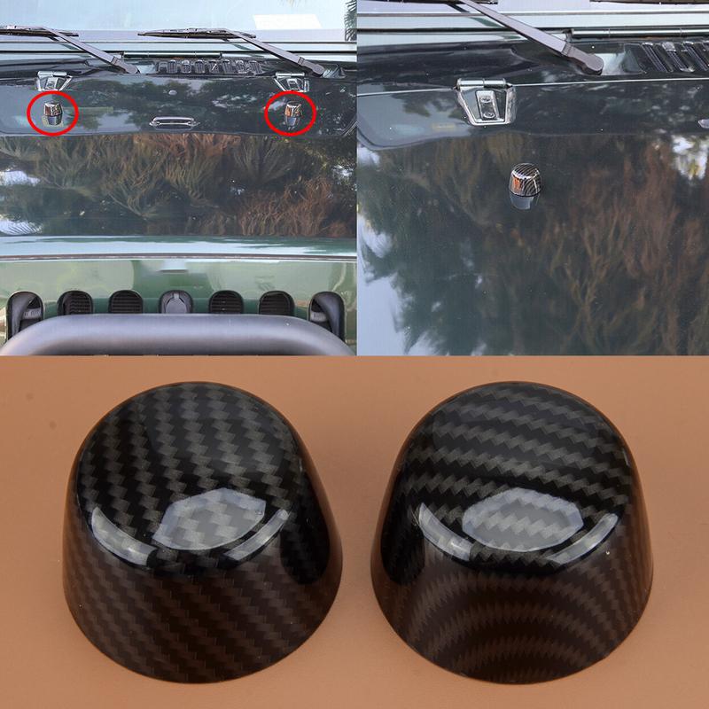 1 Pair Engine Hood Head Trim Cover Cap Fit for Jeep Wrangler JK JKU 2018 2017 2016 2015 2014 2013 2012 2011 2010 2009 2008 2007
