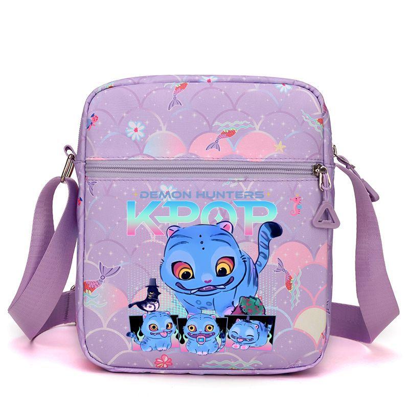 Borsa a Spalla Stampata Periferica Gruppo Femminile Cacciatrice di Demoni Kpop Saja Boys Borsa a Tracolla da Donna Borsa Scolastica Borsa da Campus per Studenti CLE