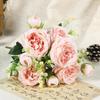 Artificial Flowers Fake Silk Peony Vases Flower Bouquets Home Room Decoration Garden Flower Garlands Wedding Bridal Accessories