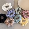 Solid Color High Elasticity Hair Tie with Leather Case for Women's Ponytails