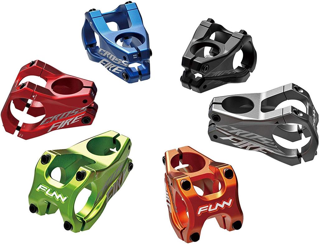 Funn Crossfire Stem, 35mm Clamp Diameter, Durable and Lightweight for Bicycles and Mountain Bikes (50mm Length, Red)