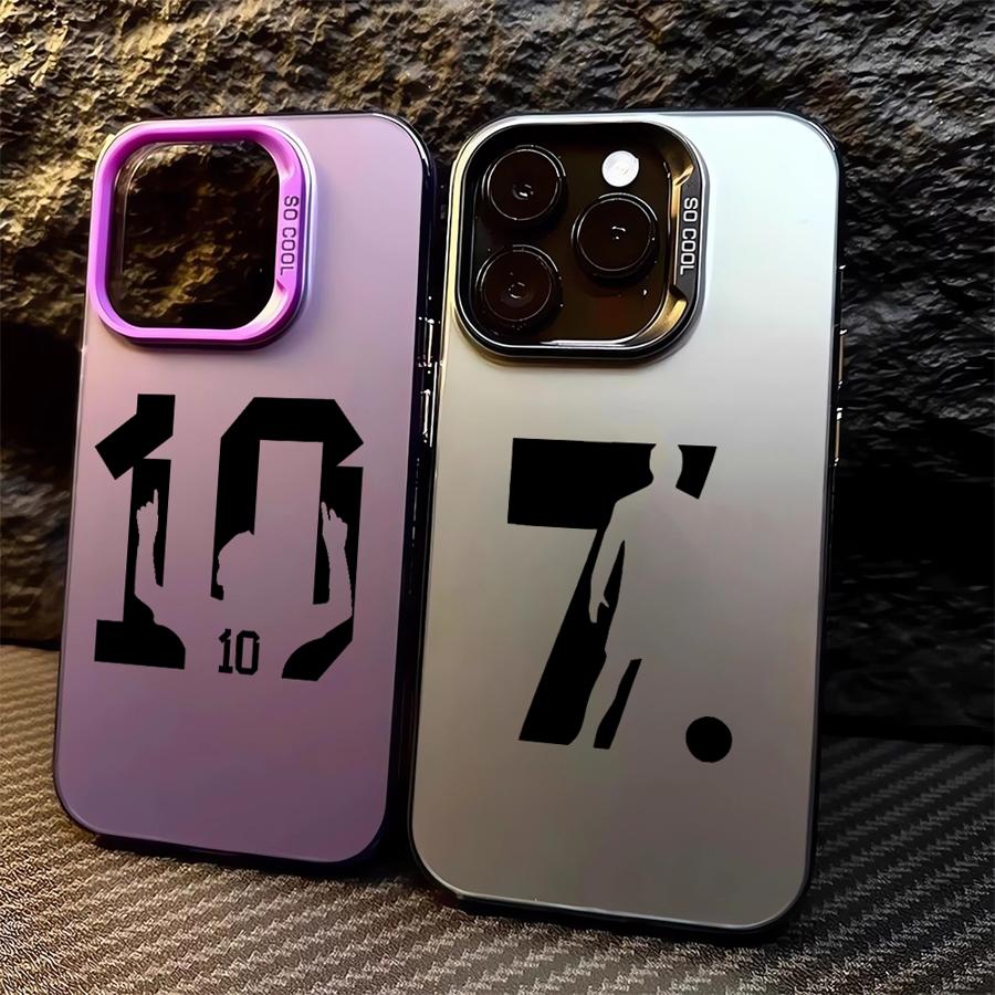 Cartoon Football Number 7 10 Phone Cover Case for iPhone 17 Pro Max 16 11 14 Plus Air 15 12 Pro 13