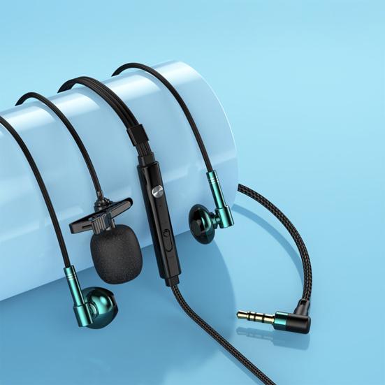 Kabelgebundene Ohrhörer Stereo zu Musik Hohe Surround-Klarheit beim Hören Anrufe 3dB Anrufe Gebogen