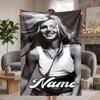 Britney Spears Custom Flannel Blankets Soft Warm Cozy Throws for Home Decor Holiday Gifts
