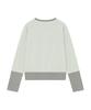 THE COLDEST MOMENT (W) Tcm Color Block Line Long Sleeve (Pistachio)