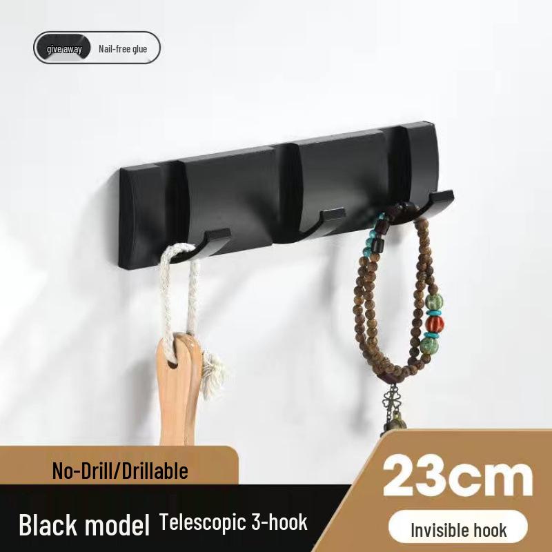 Foldable No-Drill Wall-Mounted Invisible Coat Hook for Dressing Room or Door
