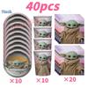 Cute Yodaes Baby Birthday Party Decorations Plate Cup Napkin Balloon Banner for Boys Party Favor Baby Shower Event Supplies Gift