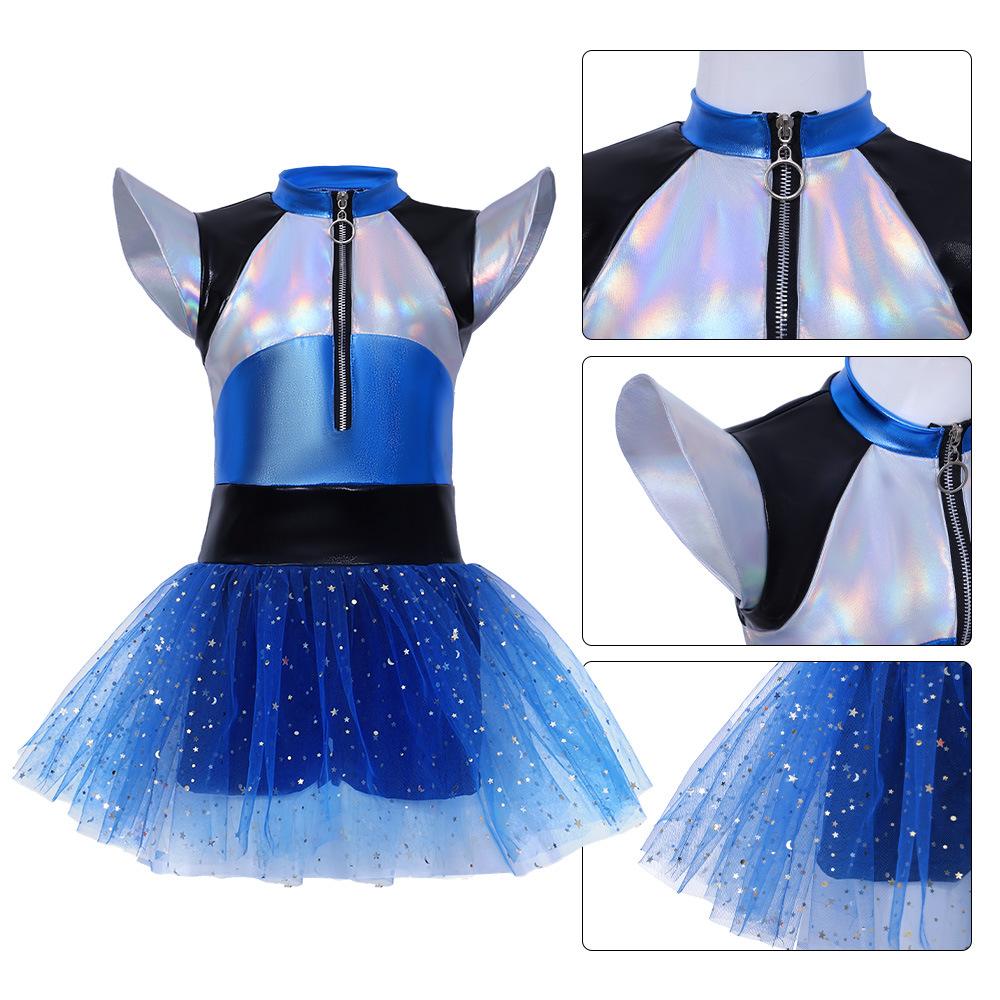 Futuristic AI Color Changing Dance Dress Cyber Glow Tutu Dress