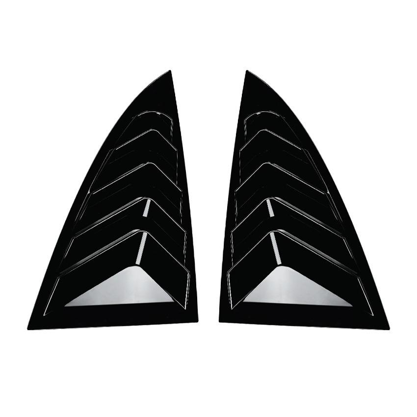 For Tesla Model 3 2025-2025 Glossy Carbon Fiber Side Window Louver Cover Style Rear Window Spoiler Splitter Cover Accessories