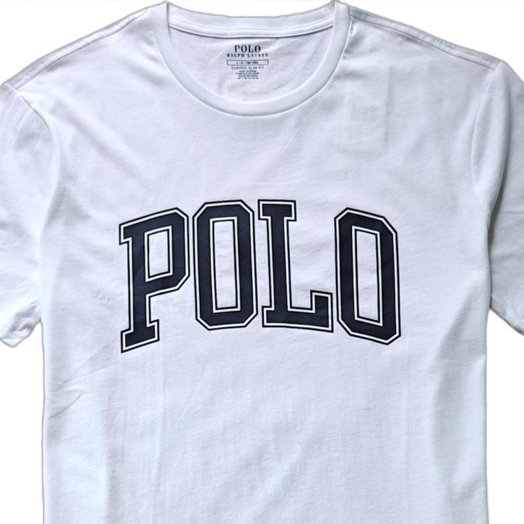 Polo Ralph Lauren Letter Logo Printed Crew Neck Short Sleeve T-Shirt Men Tops White 710858957-001