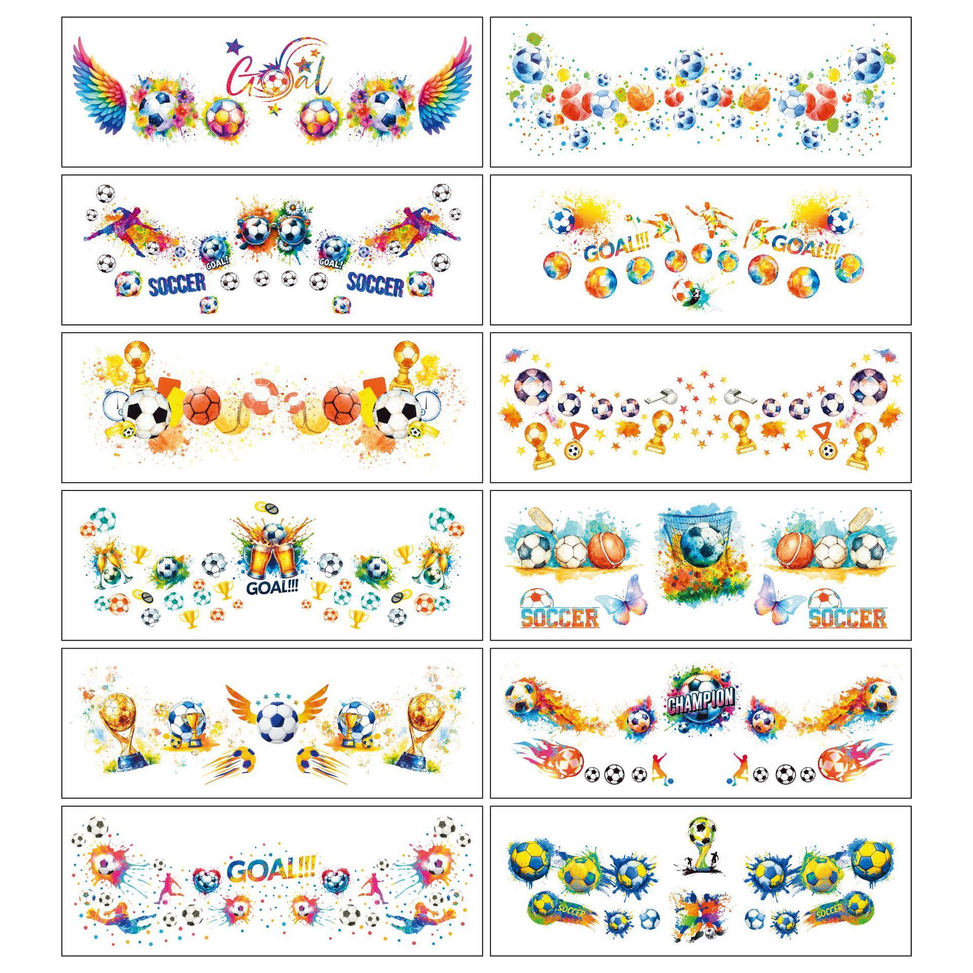 2026 USA-Canada-Mexico World Cup Football Blush Face Stickers Event Cheerleader World Cup Tattoo Stickers 16*5.7cm(Quantity Purchas