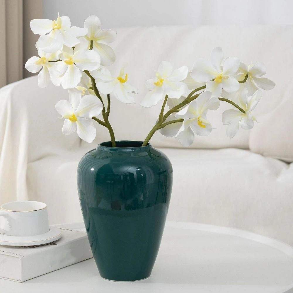 7 Heads Artificial Phalaenopsis Orchids Handmade Decorative Phalaenopsis Branch Real Touch Simulation Orchid Flowers Hotel
