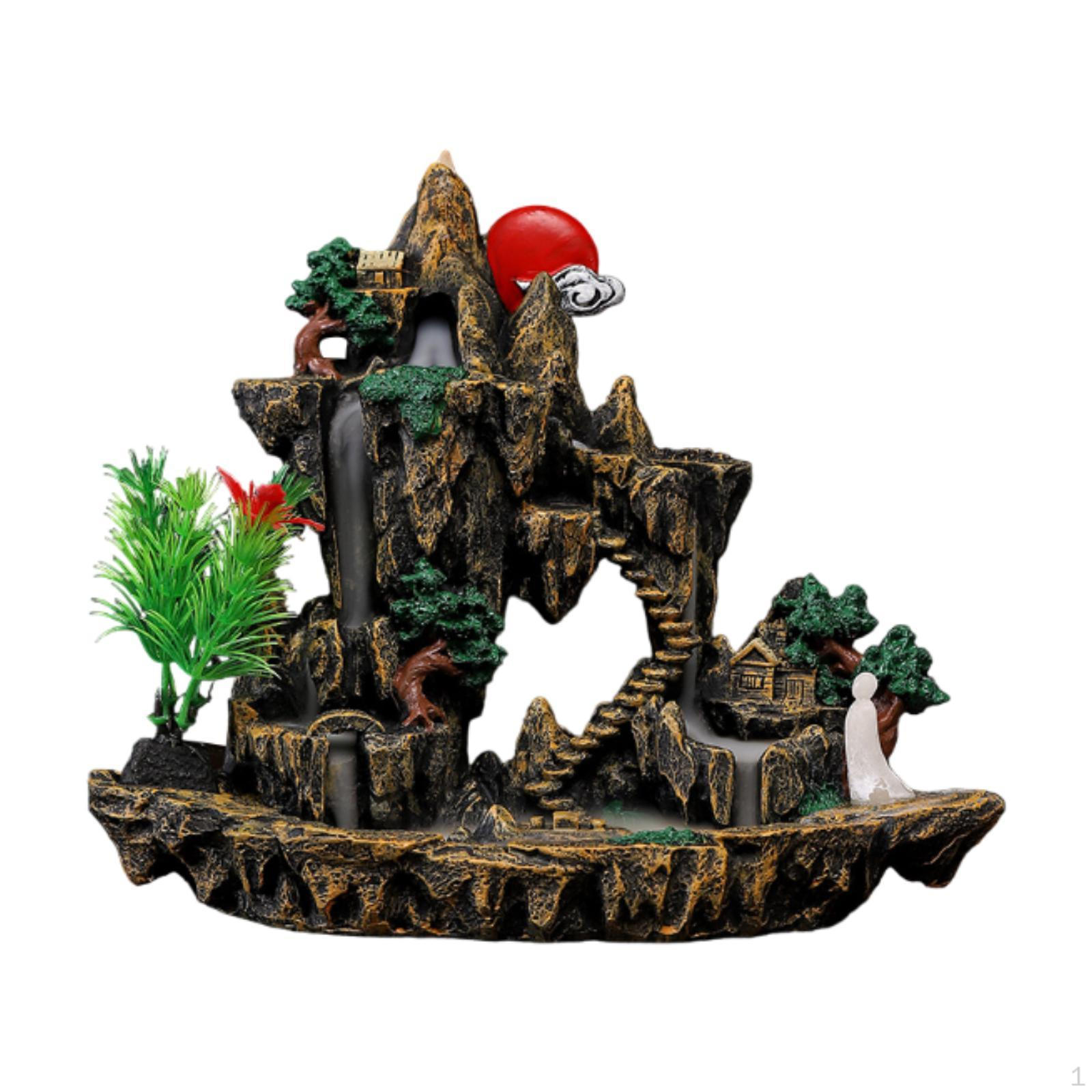 

Курильница с обратным потоком и дизайном в виде скалы для медитации и использования в офисе B