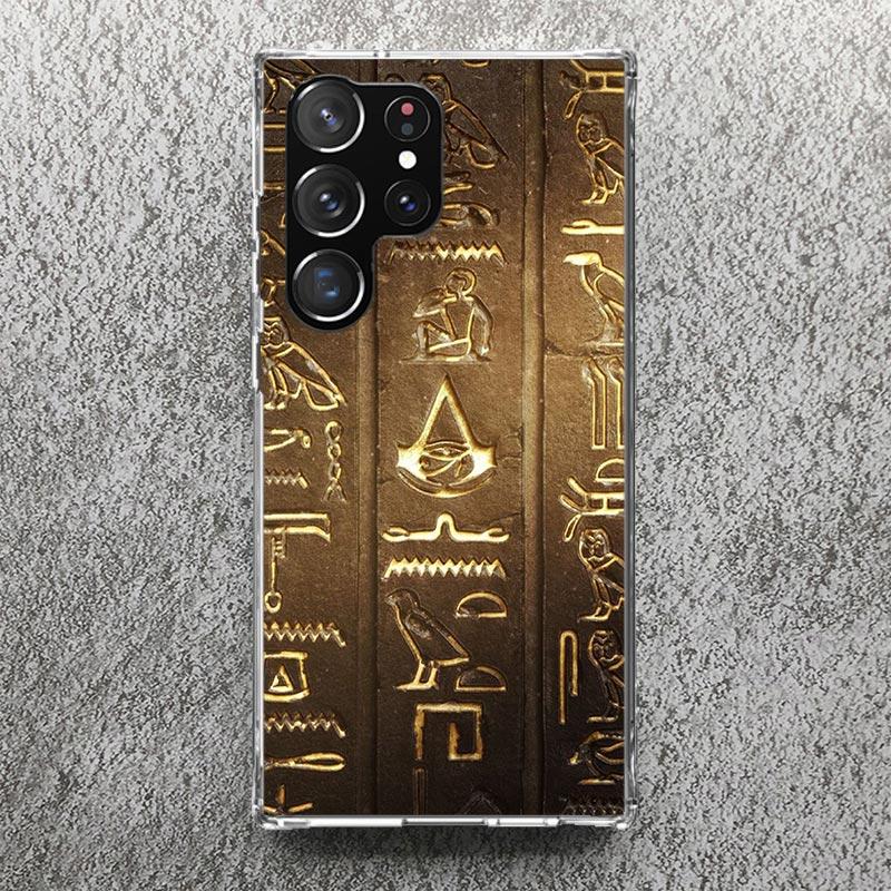 Egypt Nefertiti Anubis Ankh Pharaoh Phone Case For Samsung Galaxy S25 S24 S23 Ultra S22 Plus S21 S20 FE S10 + S25 Edge Soft Cove