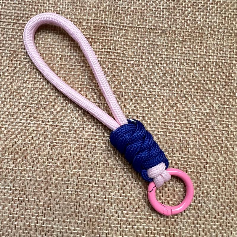 Color-Block Knotted Detachable Phone & Keychain Lanyard