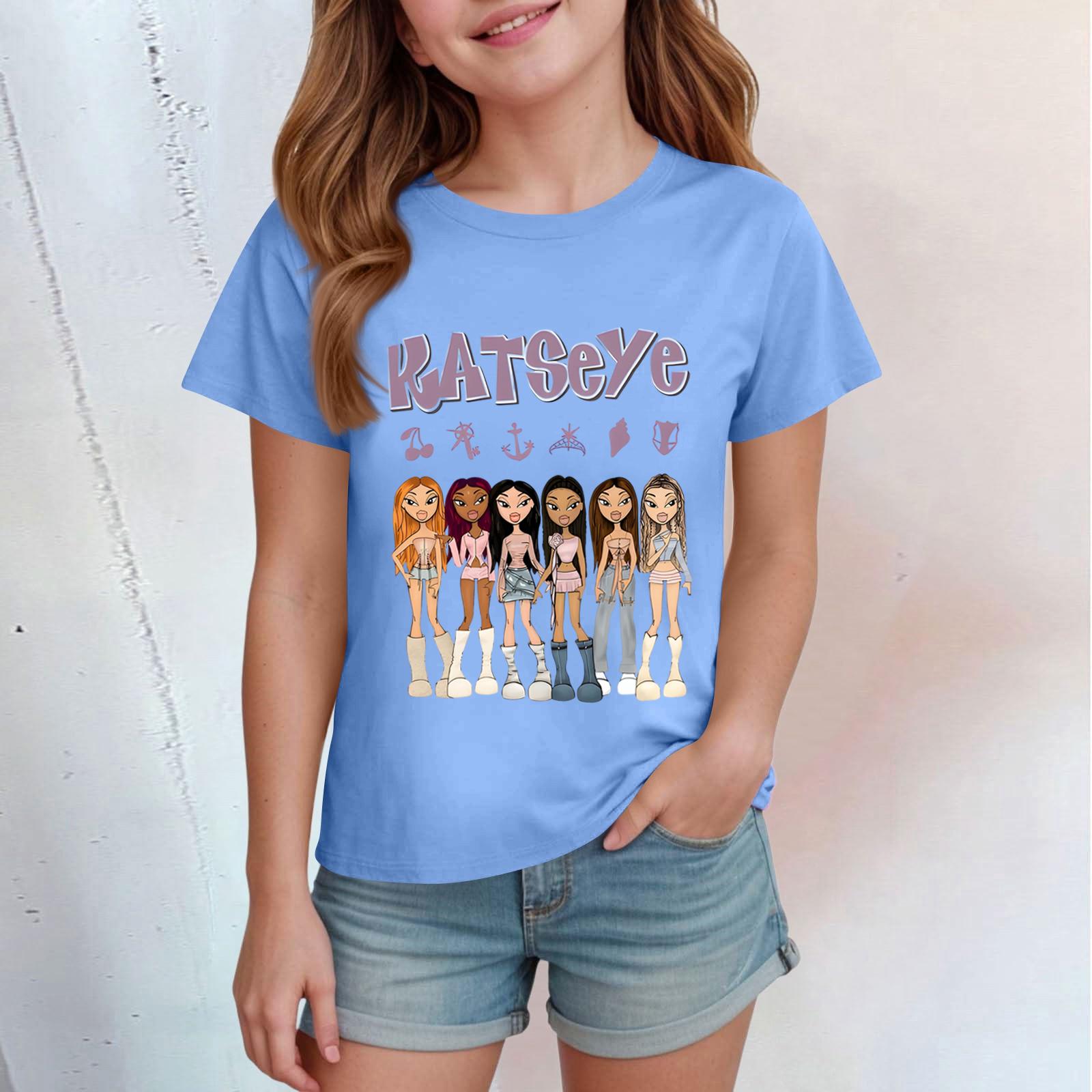 Children s Printed Round Neck Short Sleeved Casual T-shirt 110