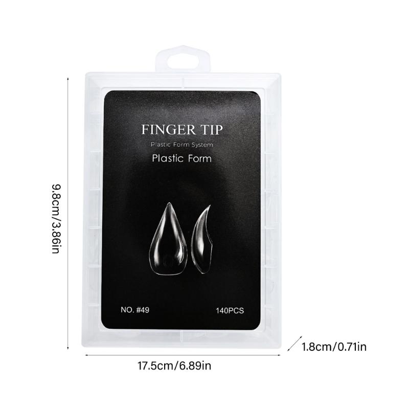 Professional Nail Double Forms ABS Crystal Tip For Quick Length Extension Durability At Home Salon Manicure Nail Mold