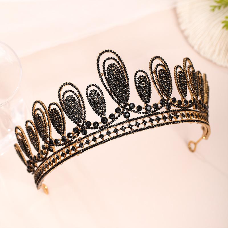 European and American Retro Crown Baroque Crystal Headwear Hair Band Dress Accessories Bride's Crown Hair Accessory